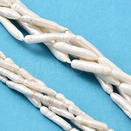 Natural Baroque Keshi Pearl Beads Strands PEAR-B004-05A-01A-1