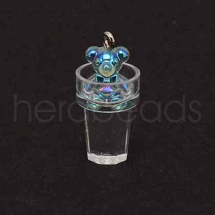 AB Color Plastic Pendants KY-CJC0017-02H-1