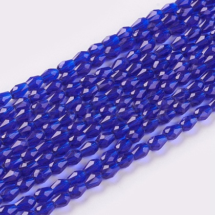 Faceted Glass Beads Strands GLAA-A036-F03-1