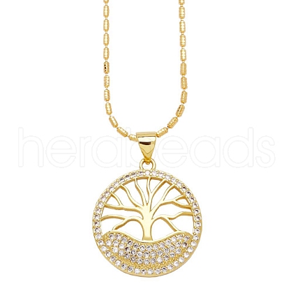 Brass Micro Pave Cubic Zirconia Pendant Nrcklaces PW-WG36503-02-1