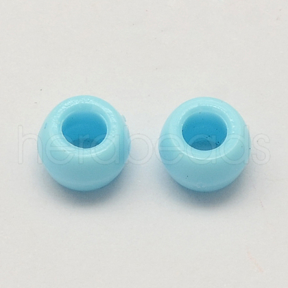 Opaque Acrylic European Beads SACR-Q112-04-1