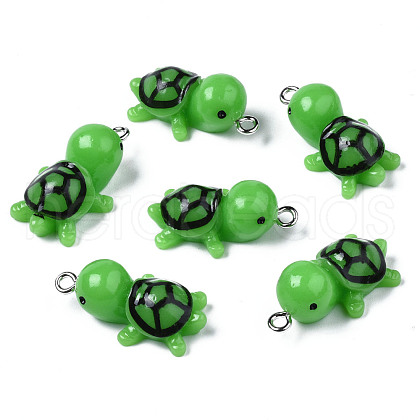 Opaque Resin Pendants RESI-T028-76-1