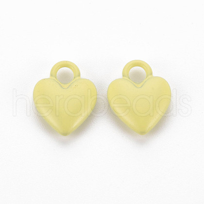 Spray Painted Alloy Charms PALLOY-Q433-032F-RS-1