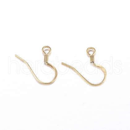 Ion Plating(IP) 316 Stainless Steel French Earring Hooks X-STAS-G130-57G-B-1