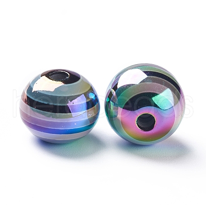 Stripe Resin Beads RESI-B014-01B-08-1
