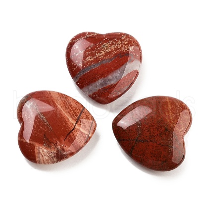 Mother's Day Gifts Heart Natural Red Jasper Palm Stones G-C134-06A-20-1