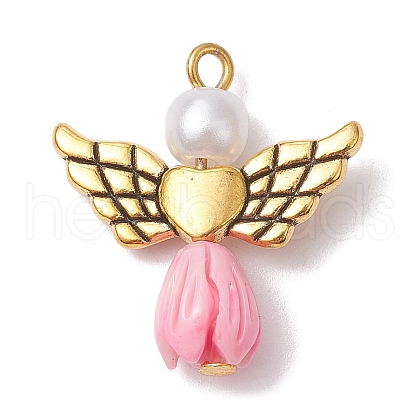 Resin Imitation Pearl Pendants PALLOY-JF02565-09-1