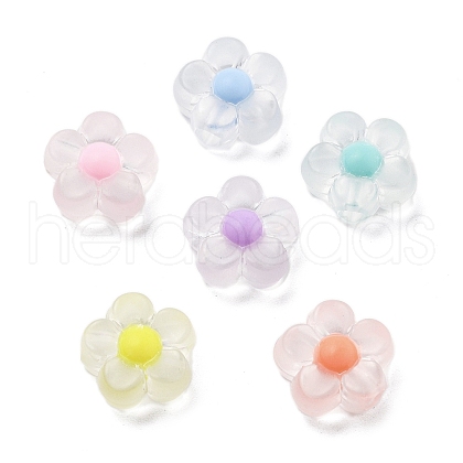 Frosted Transparent Acrylic Beads OACR-A032-12A-1