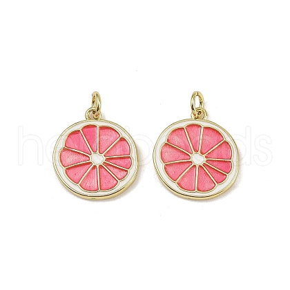 Brass Enamel Pendants KK-H072-14G-01-1