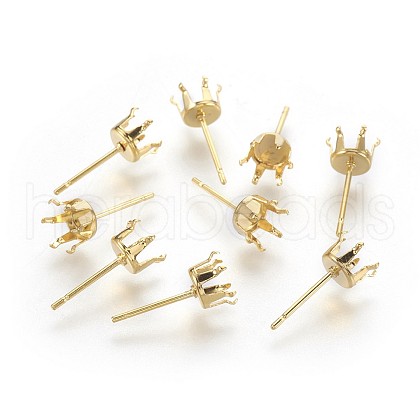 304 Stainless Steel Stud Earring Findings STAS-P221-20F-G-1