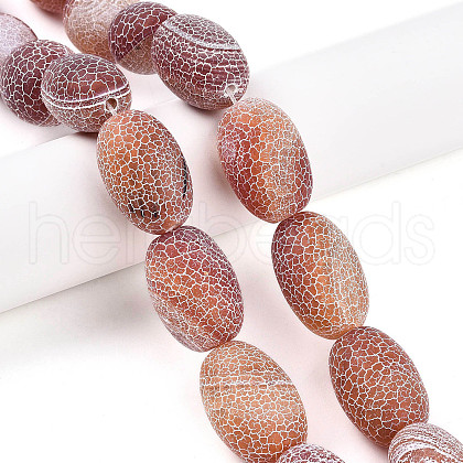 Natural Weathered Agate Beads Strands G-N344-43-1