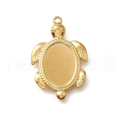304 Stainless Steel Pendant Cabochon Settings STAS-C122-16A-G-1