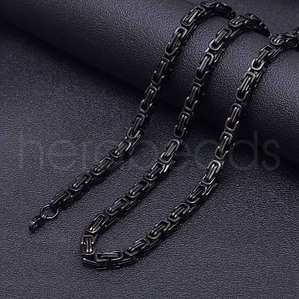 Titanium Steel Byzantine Chains Necklace for Men FS-WG56795-95-1