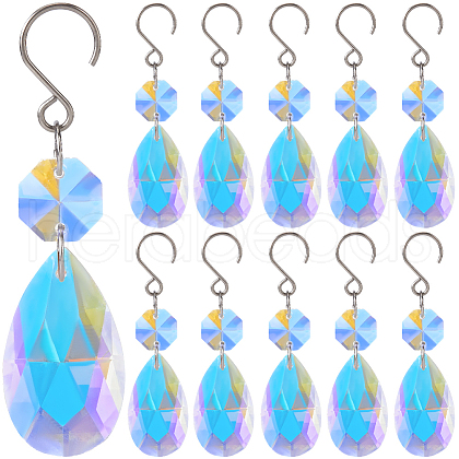 SUNNYCLUE DIY Teardrop Glass Suncatchers Making Kit EGLA-SC0001-26-1