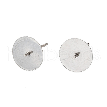 304 Stainless Steel Stud Earring Findings STAS-D370-02P-05-1