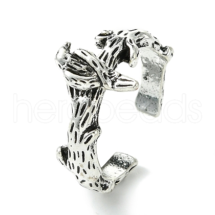 Brid Alloy Open Cuff Rings RJEW-K275-43AS-1