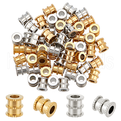 Unicraftale 60Pcs 2 Colors 201 Stainless Steel Beads STAS-UN0052-07-1