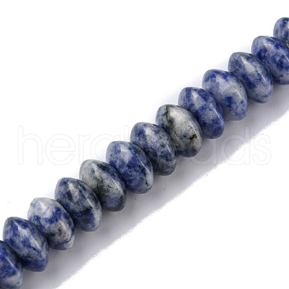 Natural Blue Spot Jasper Beads Strands G-F743-05B-1