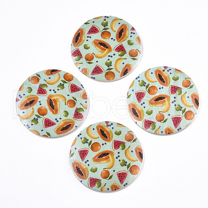 Fruit Seris Printed Wood Pendants WOOD-S045-103B-05-1