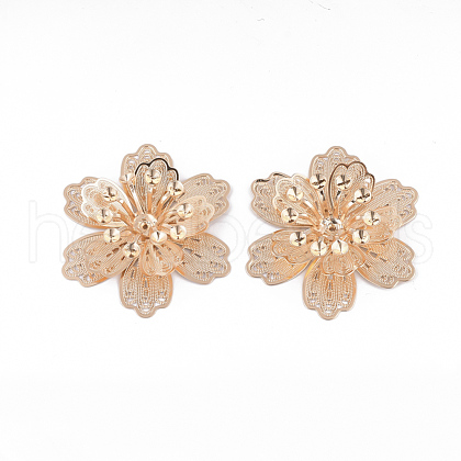 Brass Cabochon Rhinestone Settings KK-S353-023LG-1