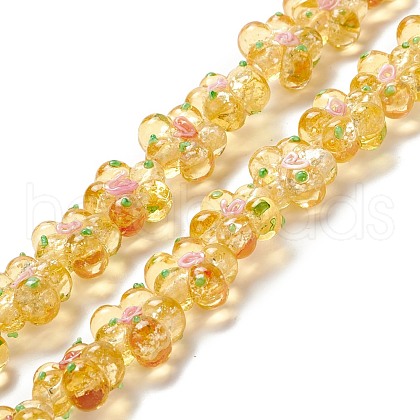 Handmade Lampwork Beads Strands LAMP-D015-08J-1