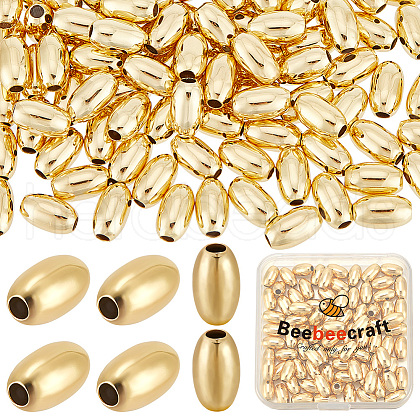 Beebeecraft 100Pcs Rack Plating Brass Beads KK-BBC0016-26-1