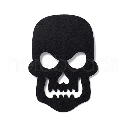 Wool Felt Skull Party Decorations AJEW-P101-08C-1