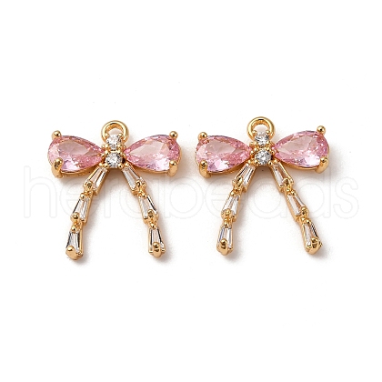 Brass Micro Pave Cubic Zirconia Pendants KK-Z112-36G-01-1