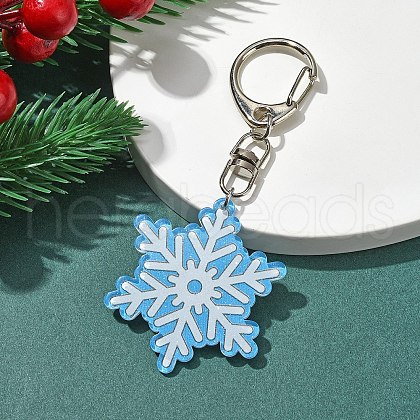 Christmas Theme Acrylic Pendant Decoration HJEW-YW00032-07-1
