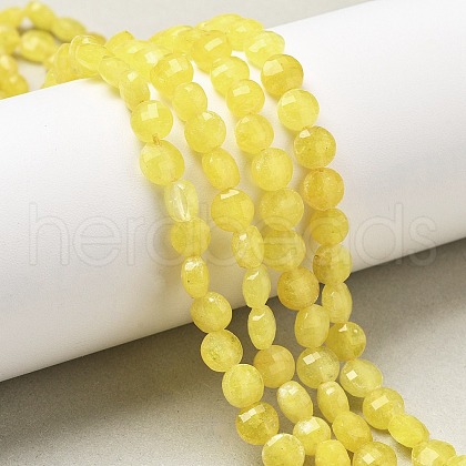 Natural Dyed White Jade Beads Strands G-C179-A6mm-04-1