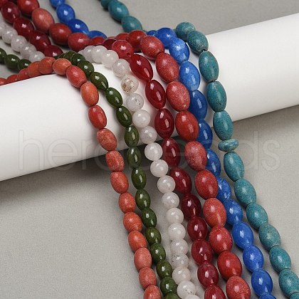 Natural Mixed Gemstone Beads Strands G-F591-20-1
