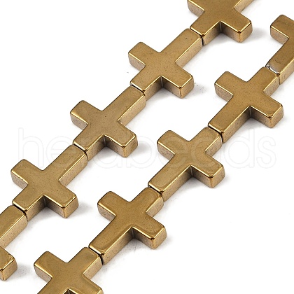 Electroplated Synthetic Non-magnetic Hematite Beads Strands G-K375-F03-02-1