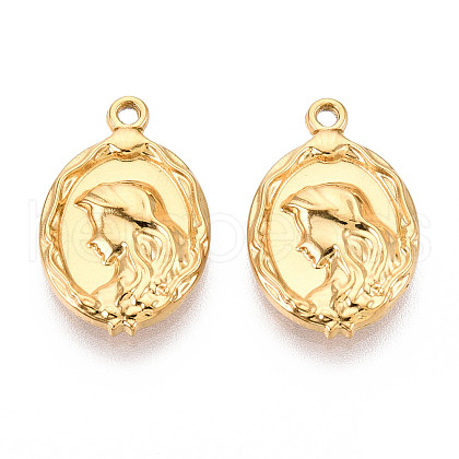 304 Stainless Steel Pendants STAS-T065-75G-1