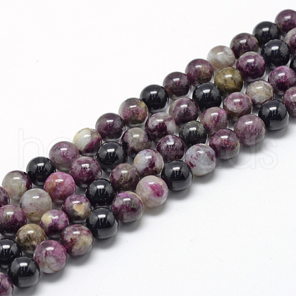 Natural Tourmaline Beads Strands G-R446-12mm-02-1