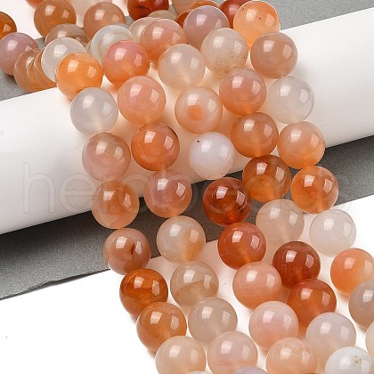 Natural Red Agate Beads Strands G-A248-A06-05-1