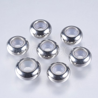 201 Stainless Steel Beads STAS-F145-06P-G-1