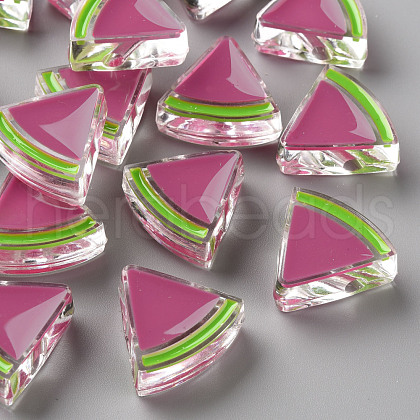 Transparent Enamel Acrylic Beads TACR-S155-001I-1