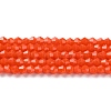 Opaque Solid Color Imitation Jade Glass Beads Strands EGLA-A039-P4mm-D03-1