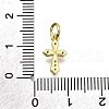 Brass Micro Pave Cubic Zirconia Pendants KK-Z100-41G-02-3