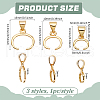 BENECREAT Brass Ice Pick Pinch Bails KK-BC0014-24G-2