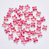 Transparent Spray Painted Glass Beads GLAA-R211-06-C05-1