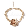 Alloy 3D Rose Flower Pendant Necklaces for Women FS-WGF63B9-01-2
