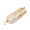 Copper Wire Wrapped Natural Selenite Big Pendants KK-E086-01G-4