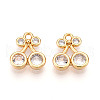 Brass Micro Pave Cubic Zirconia Charms KK-N261-110A-G-1
