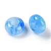 Resin European Beads with Glitter Powder RESI-F055-07H-2