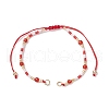 4mm Faceted Round Natural Mixed Stone Beads & Handmade Seed Beads Braided Bracelet Making AJEW-MZ00003-2