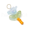 Glass Seed Beads with Imitation Austrian Crystal Beads and 304 Stainless Steel Flat Head Pins and Handmade Lampwork Beads and Iridescent Acrylic Bead Caps Pendants PALLOY-JF03485-02-4