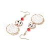 Glass Seed Bead Dangle Earring EJEW-TA00533-4