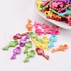 Opaque AB Color Acrylic Skeleton Key Pendants X-SACR-R697-M24-1