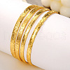 4Pcs 4 Styles Heart/Rhombus/Flower Pattern Alloy Bangles for Women FS-WGBCD58-01-3